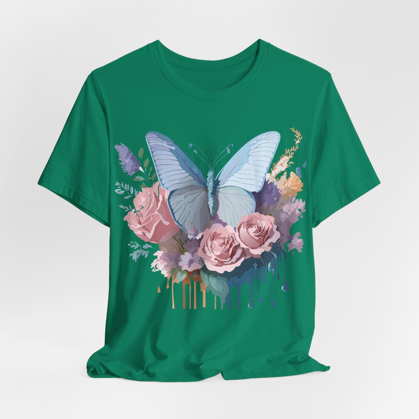 T-shirt en coton naturel avec papillon