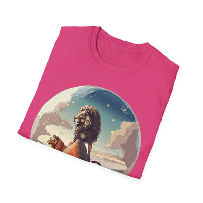 Lion Graphic T Shirt Unisex Softstyle 64000 Gildan 100 Percent Cotton Tee