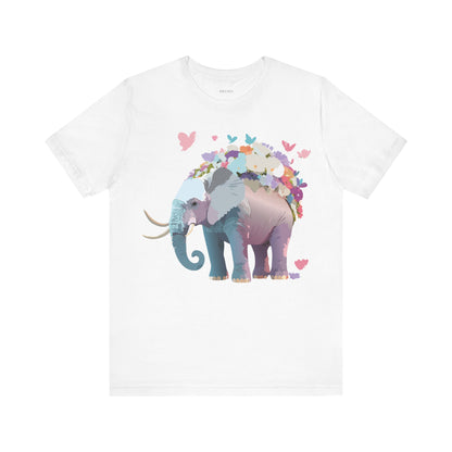 Natural Cotton Tee Shirt with Elephant Printify