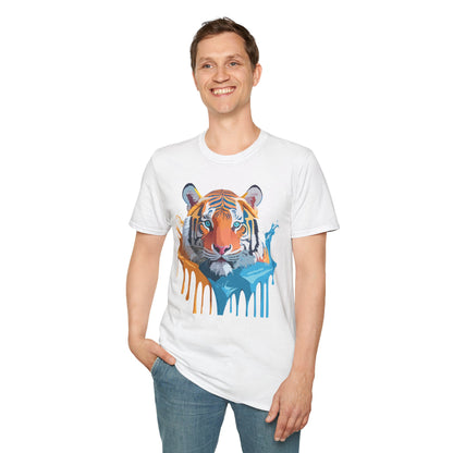 Tiger Shirt Unisex Animal Tee Ring Spun Cotton Gildan Softstyle Short Sleeve