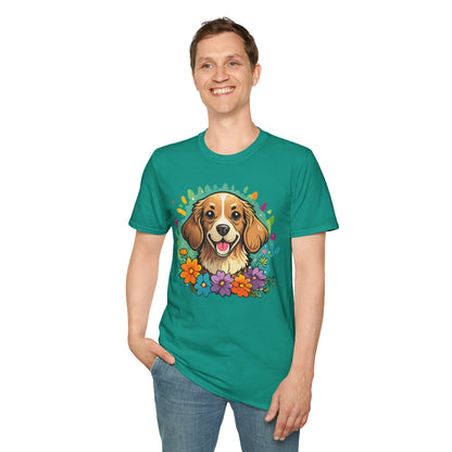 Dog Lover Unisex Animal Print T Shirt Cotton Tee Gildan Softstyle 64000