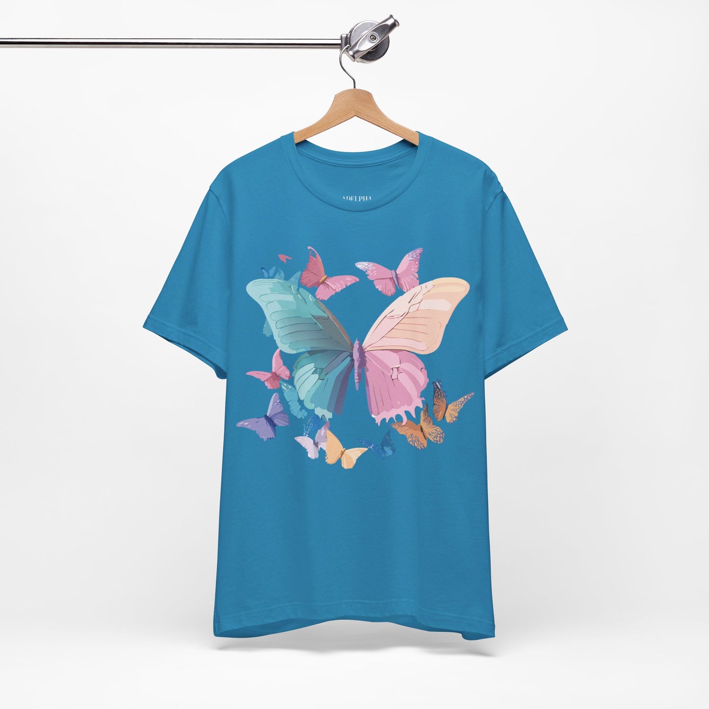 T-shirt en coton naturel avec papillon