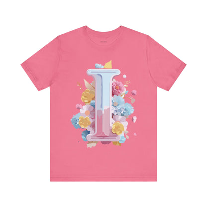 Natural Cotton Tee Shirt - Letters Collection - I Printify