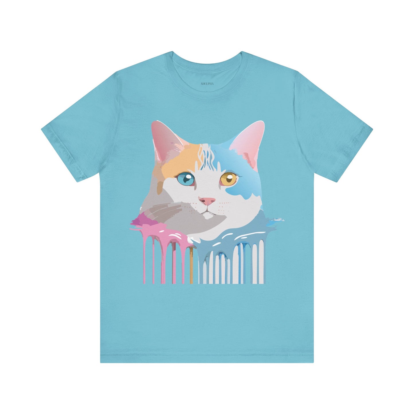 T-shirt en coton naturel avec chat