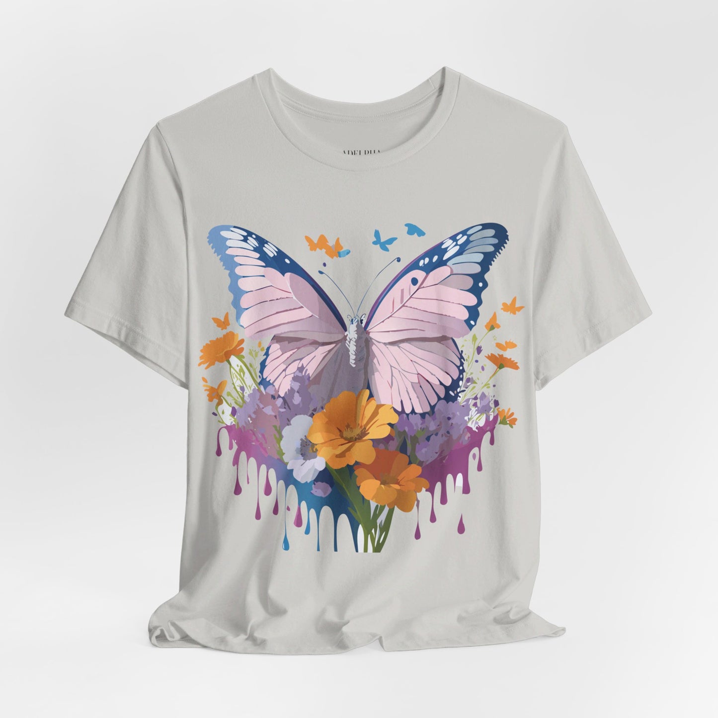 T-shirt en coton naturel avec papillon