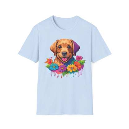 Unisex Dog Shirt With Animals Tee Softstyle Gildan 64000 Comfort Fit