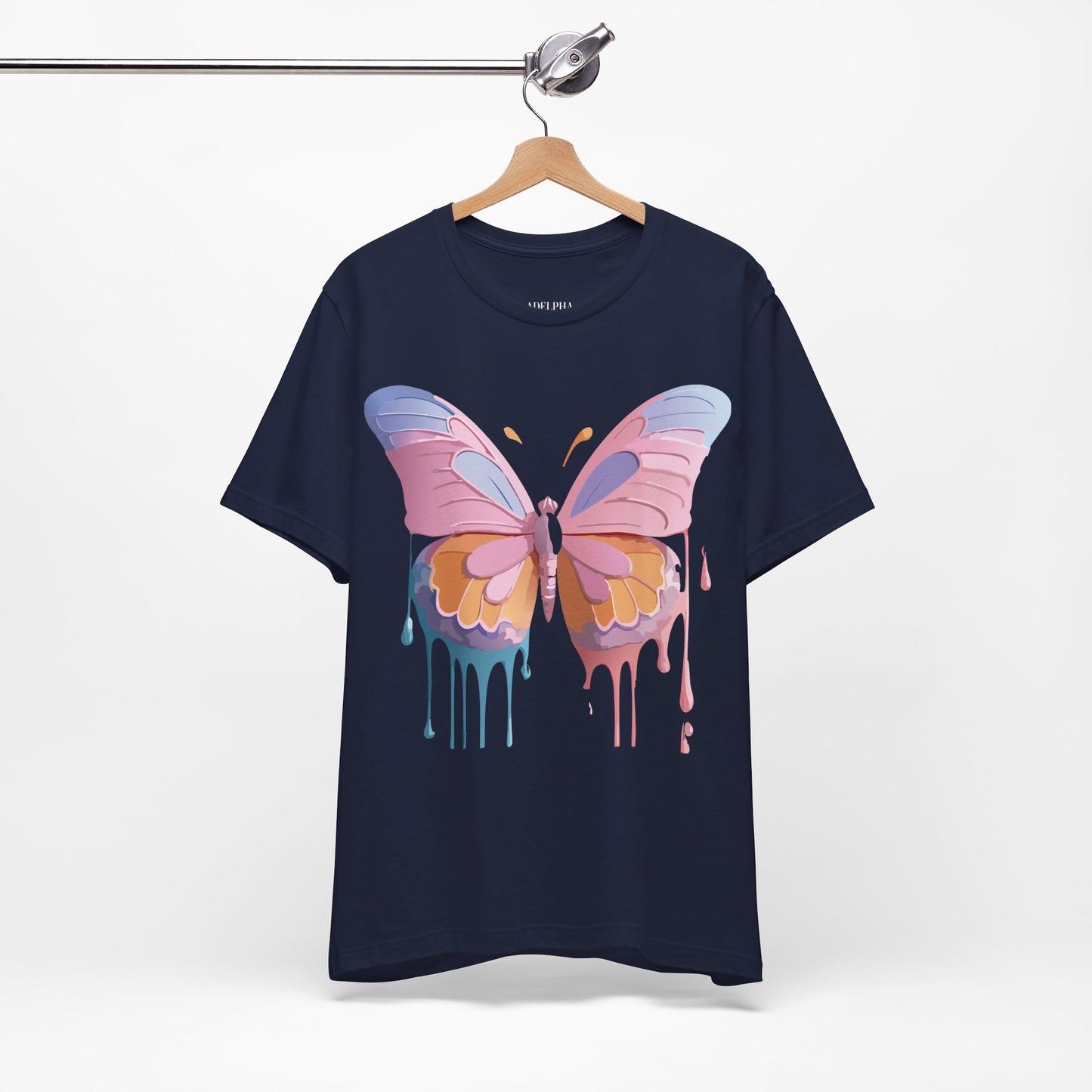 T-Shirt aus natürlicher Baumwolle mit Schmetterling