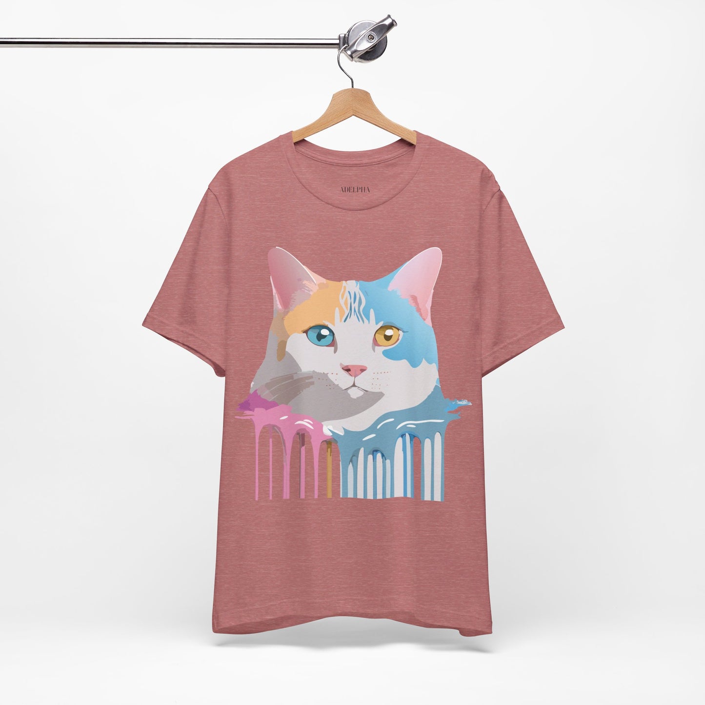 T-shirt en coton naturel avec chat