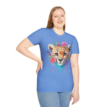 Cheetah Print Unisex Softstyle T Shirt Gildan 64000 Tee For Everyday Comfort