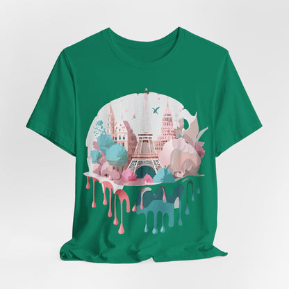 Natural Cotton Tee Shirt - Beautiful Places Collection - Paris Printify
