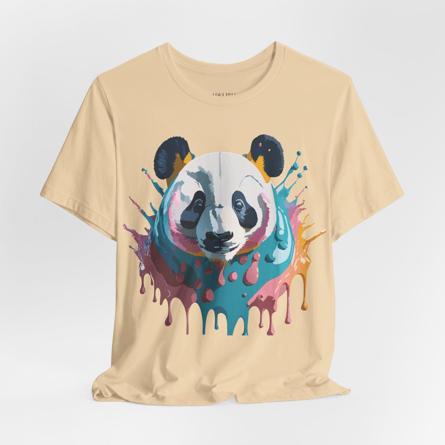 Natural Cotton Tee Shirt with Panda