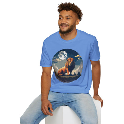 Lion Shirt Unisex Animal Tee Softstyle 64000 100 Percent Ring-Spun Cotton