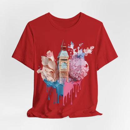 Natural Cotton Tee Shirt - Beautiful Places Collection - London Printify