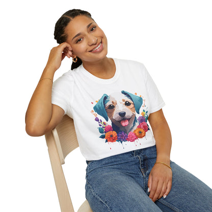 Dog Shirt Unisex Animal Short Sleeve Tee Gildan Softstyle 64000 Cotton Tee