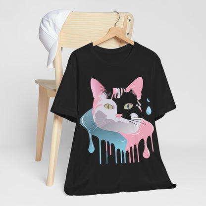 Natural Cotton Tee Shirt with Cat Printify