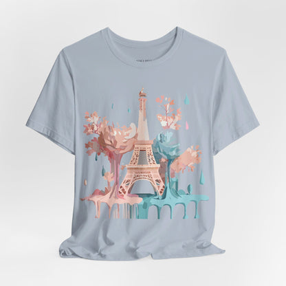 Natural Cotton Tee Shirt - Beautiful Places Collection - Paris Printify