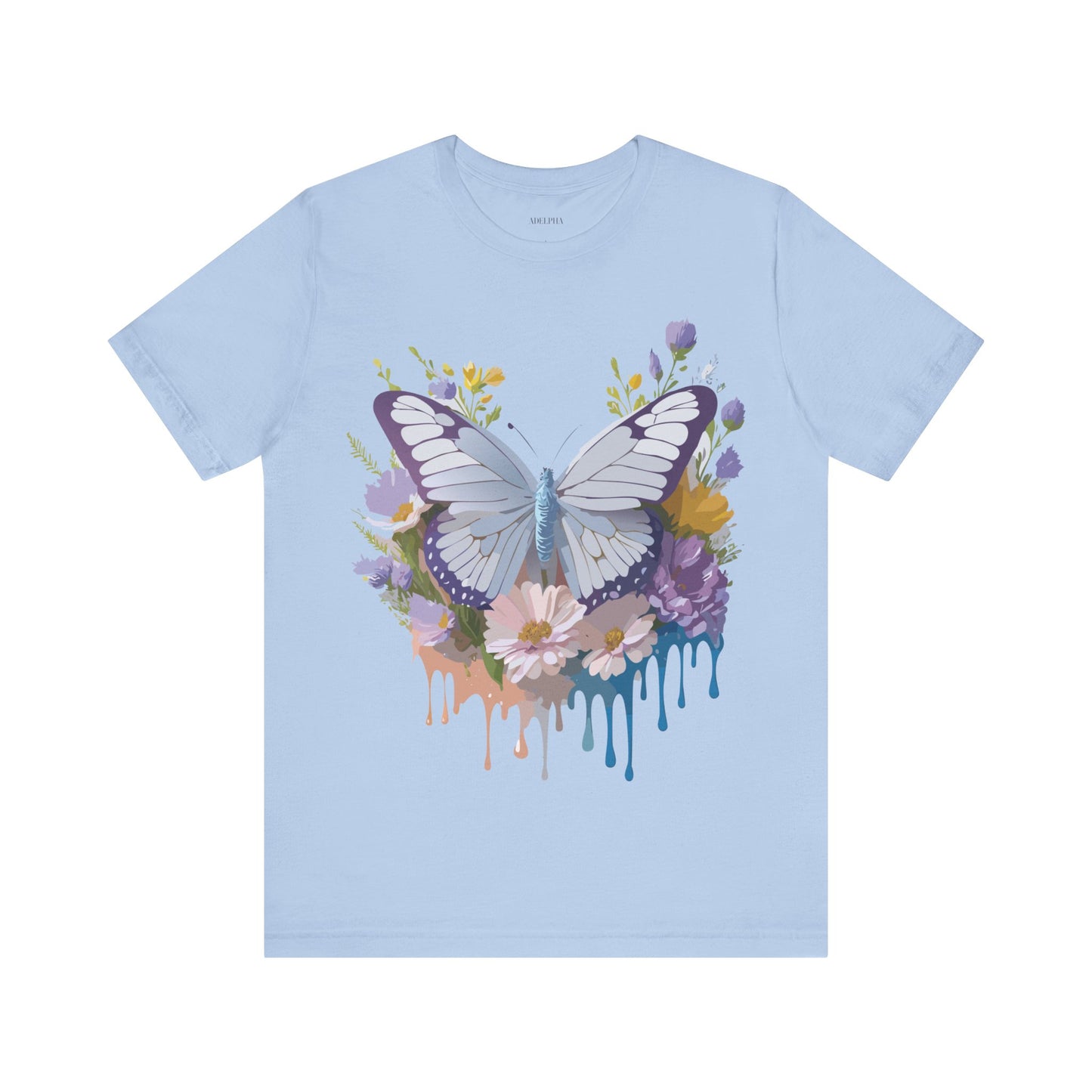 T-shirt en coton naturel avec papillon