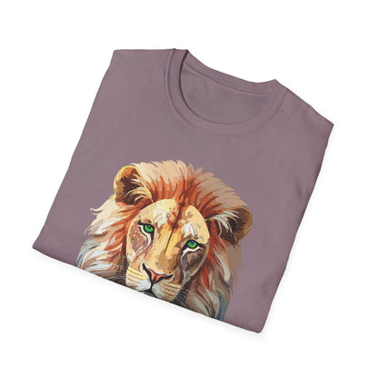 Gildan Softstyle Lion Shirt Unisex Floral Tee Animal Print Tee