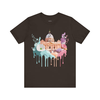 Natural Cotton Tee Shirt - Beautiful Places Collection - Rome Printify