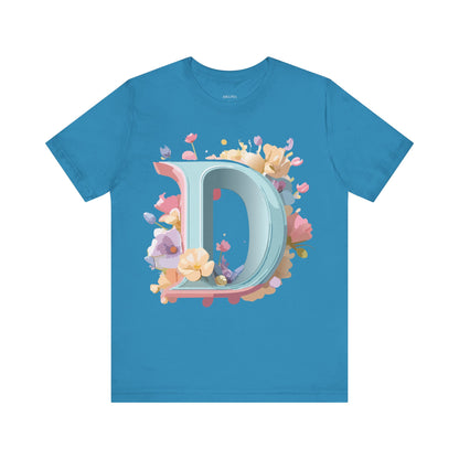 Natural Cotton Tee Shirt - Letters Collection - D Printify