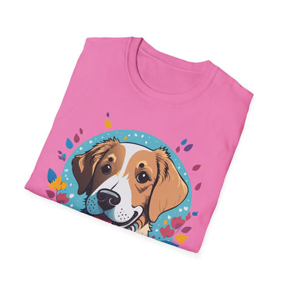 Unisex Dog Shirt Animal Print Tee Gildan Softstyle 64000 Cotton