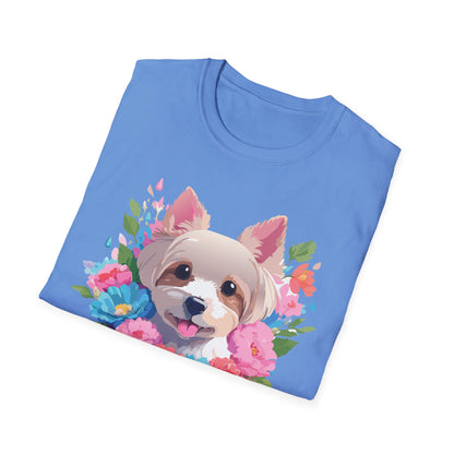 Unisex Gildan Softstyle Animal Print Dog Shirt Tee 100 Percent Cotton
