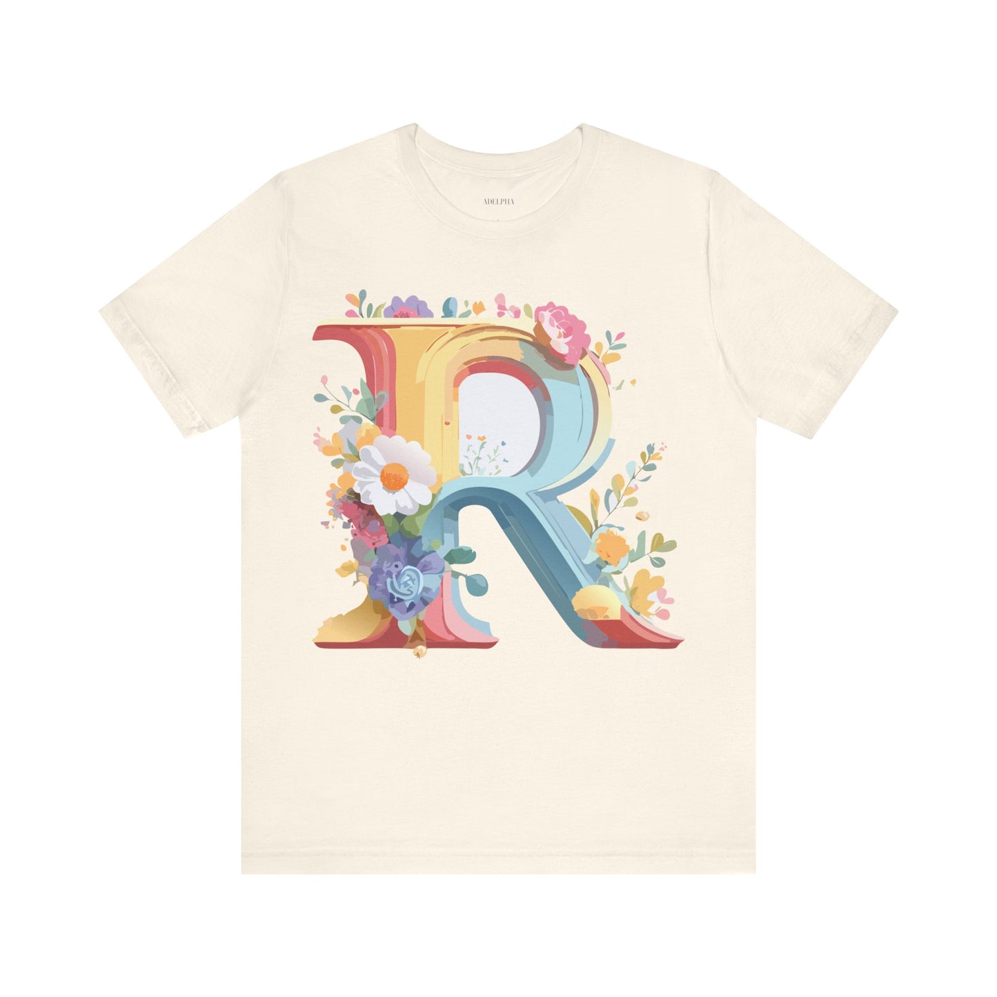 T-Shirt aus natürlicher Baumwolle – Letters Collection – R