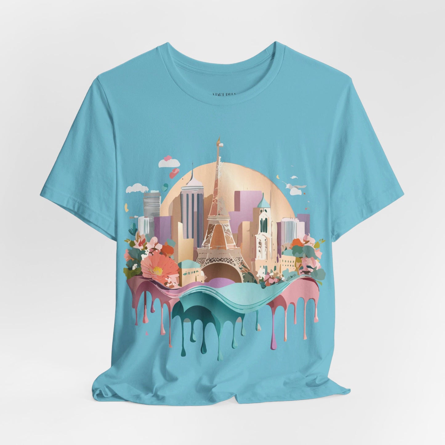 Natural Cotton Tee Shirt - Beautiful Places Collection - Paris