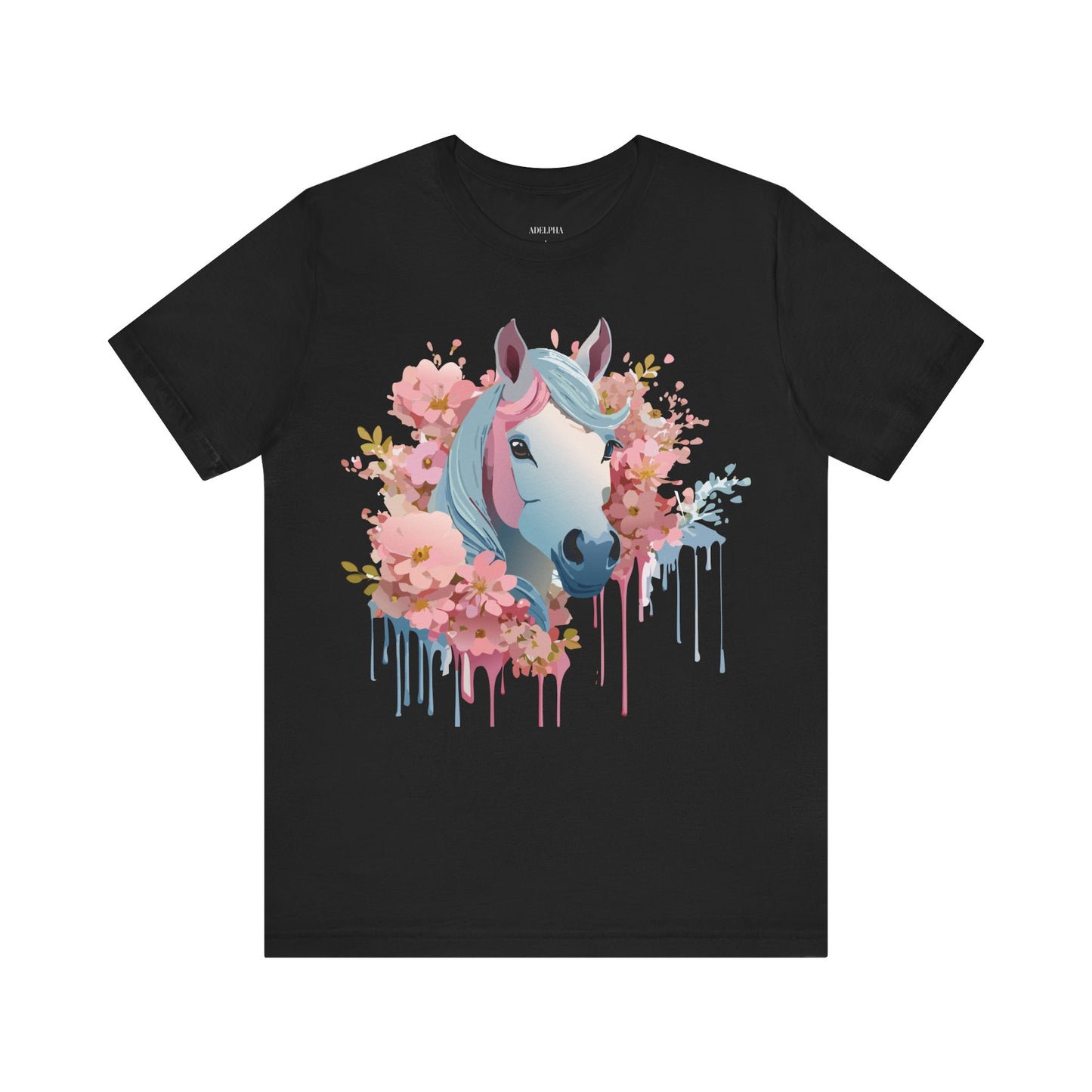 Natural Cotton Tee Shirt with Horse