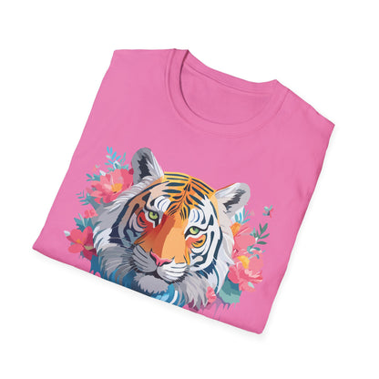 Tiger Shirt Unisex Animal Tee 100 Percent Ring Spun Cotton Softstyle