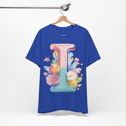 Natural Cotton Tee Shirt - Letters Collection - I Printify