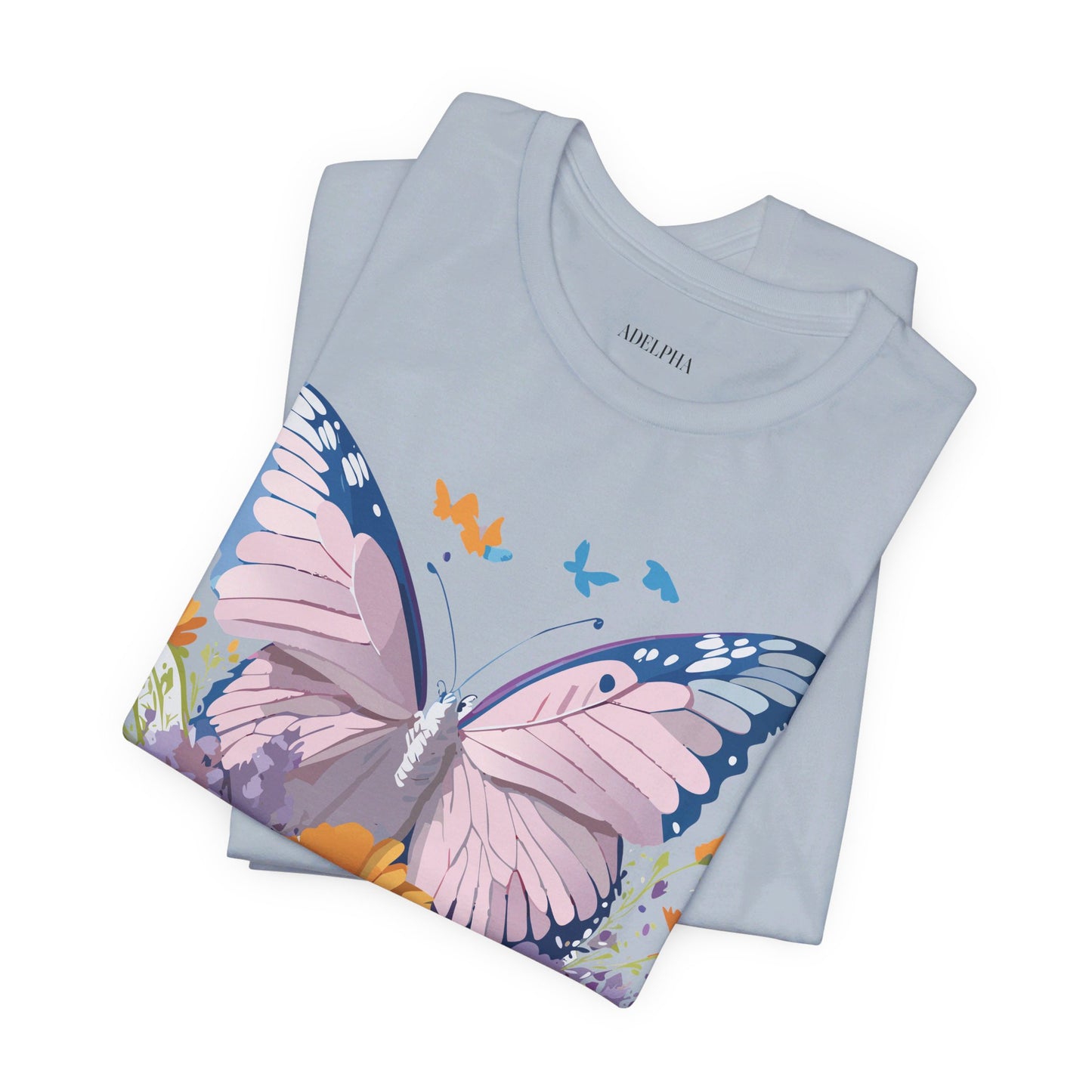 T-shirt en coton naturel avec papillon