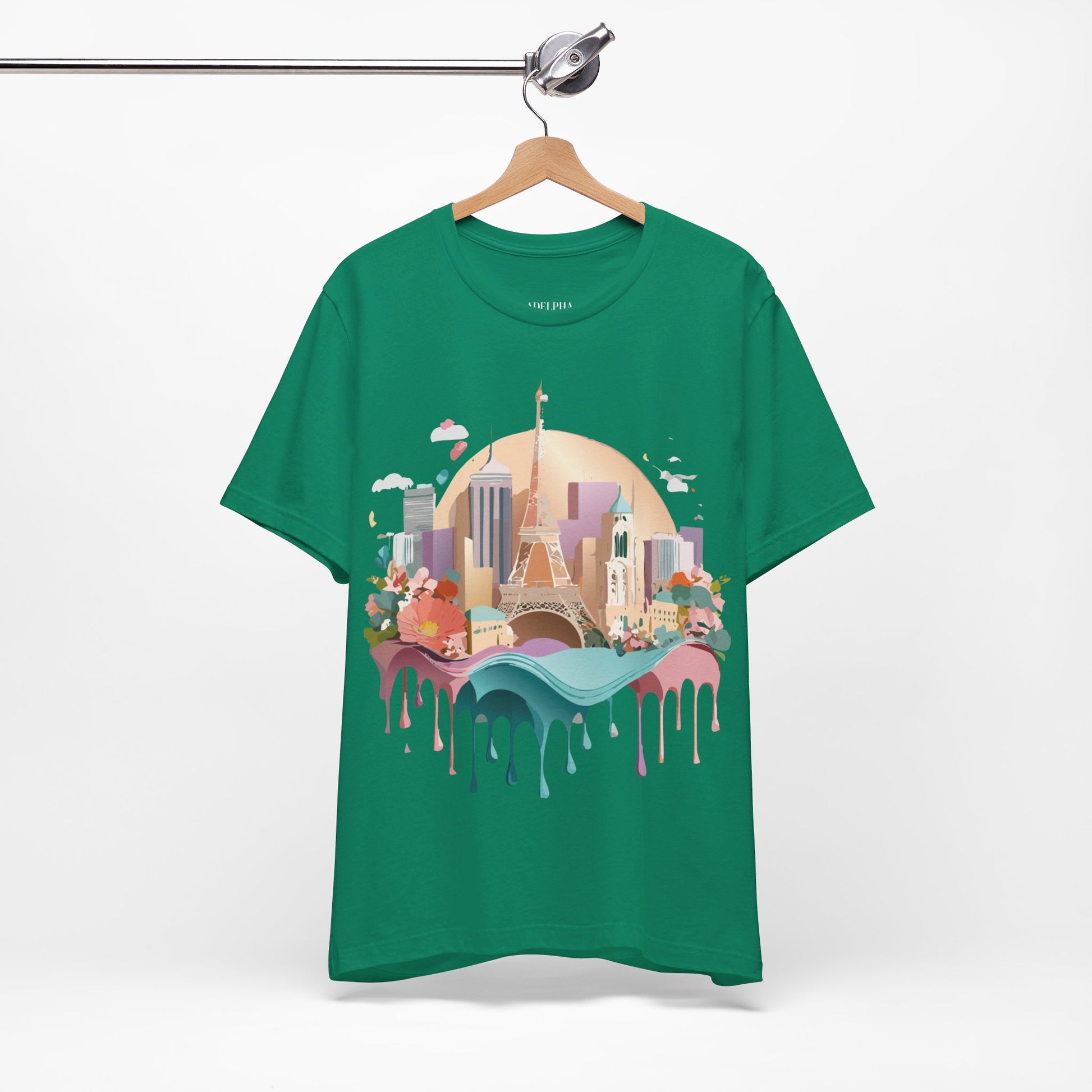 Natural Cotton Tee Shirt - Beautiful Places Collection - Paris Printify