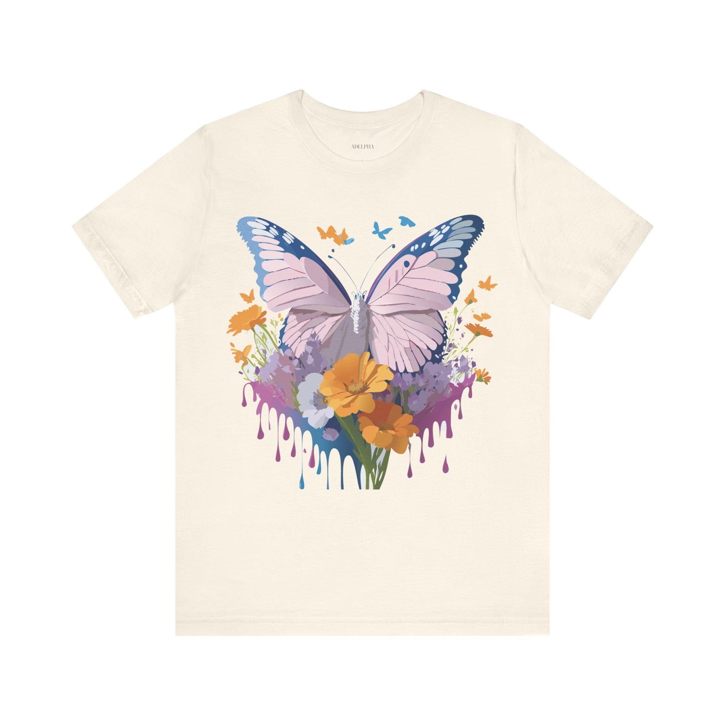 T-shirt en coton naturel avec papillon