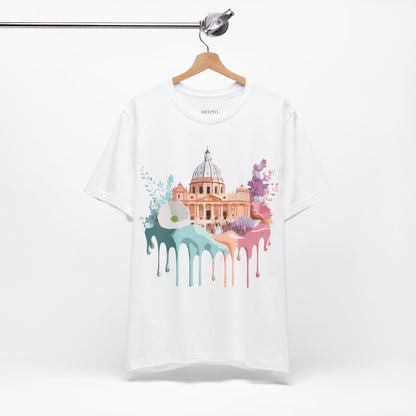 Natural Cotton Tee Shirt - Beautiful Places Collection - Rome Printify