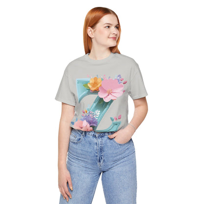 Natural Cotton Tee Shirt - Letters Collection - Z Printify
