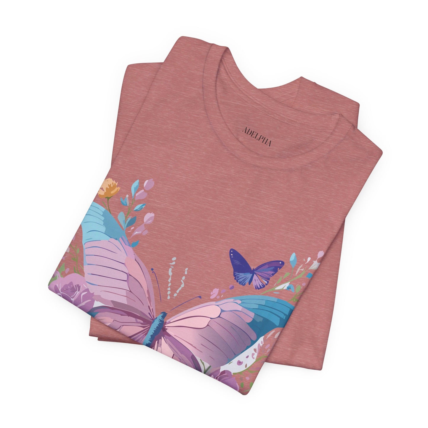 T-Shirt aus natürlicher Baumwolle mit Schmetterling