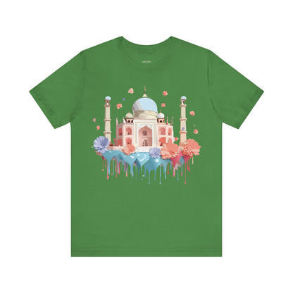 Natural Cotton Tee Shirt - Taj Mahal, India Printify