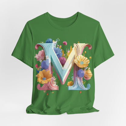 Natural Cotton Tee Shirt - Letters Collection - M Printify