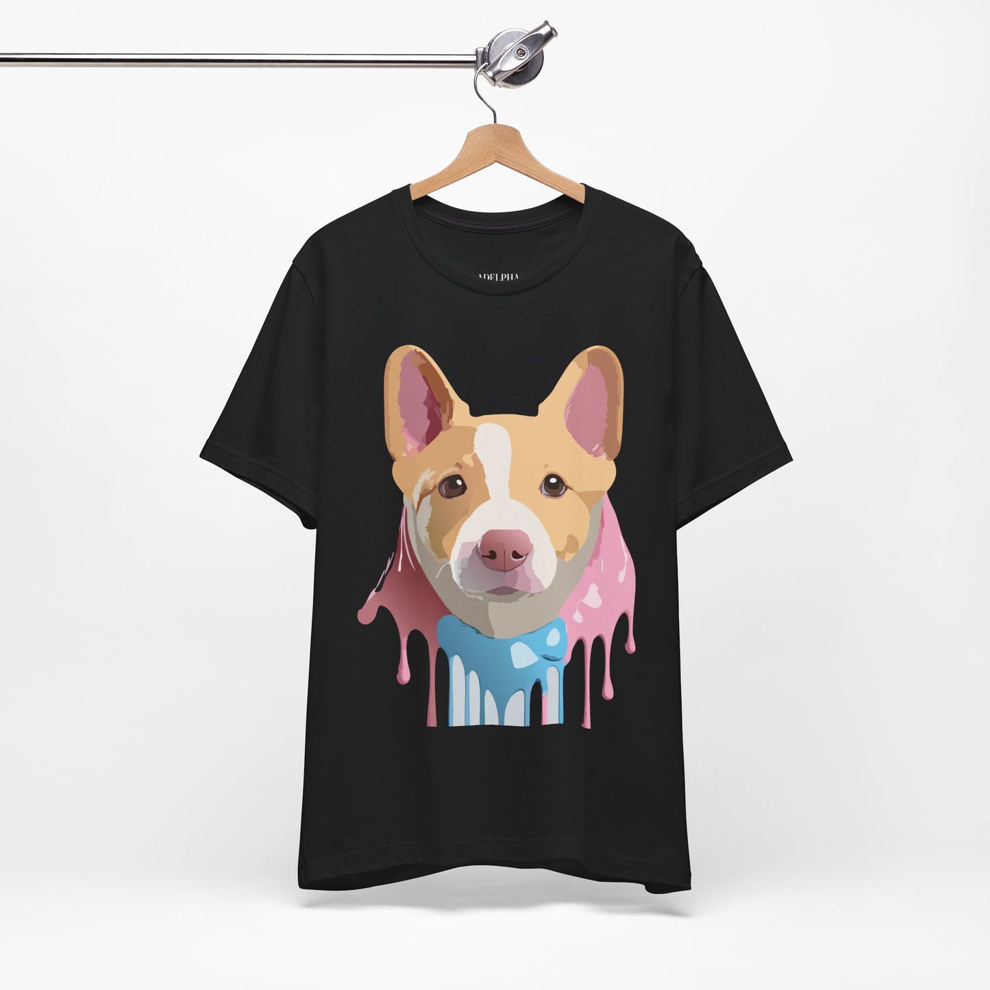 T-Shirt aus natürlicher Baumwolle mit Hund