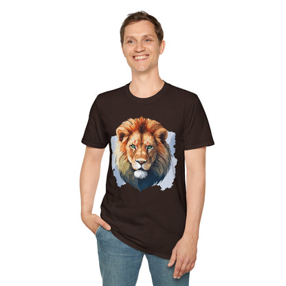 Lion Shirt Unisex Animal Tee Softstyle Gildan 64000 100 Percent Ring Spun Cotton