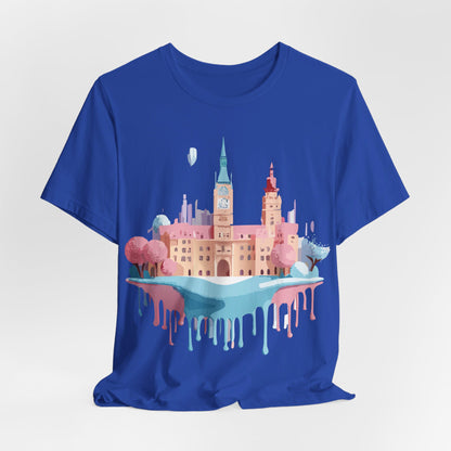 Natural Cotton Tee Shirt - Beautiful Places Collection - Prague Printify