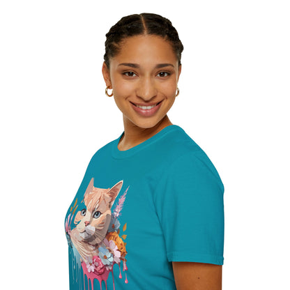 Cat Shirt Unisex Kitten Tee Softstyle Gildan 64000 Cotton Tee