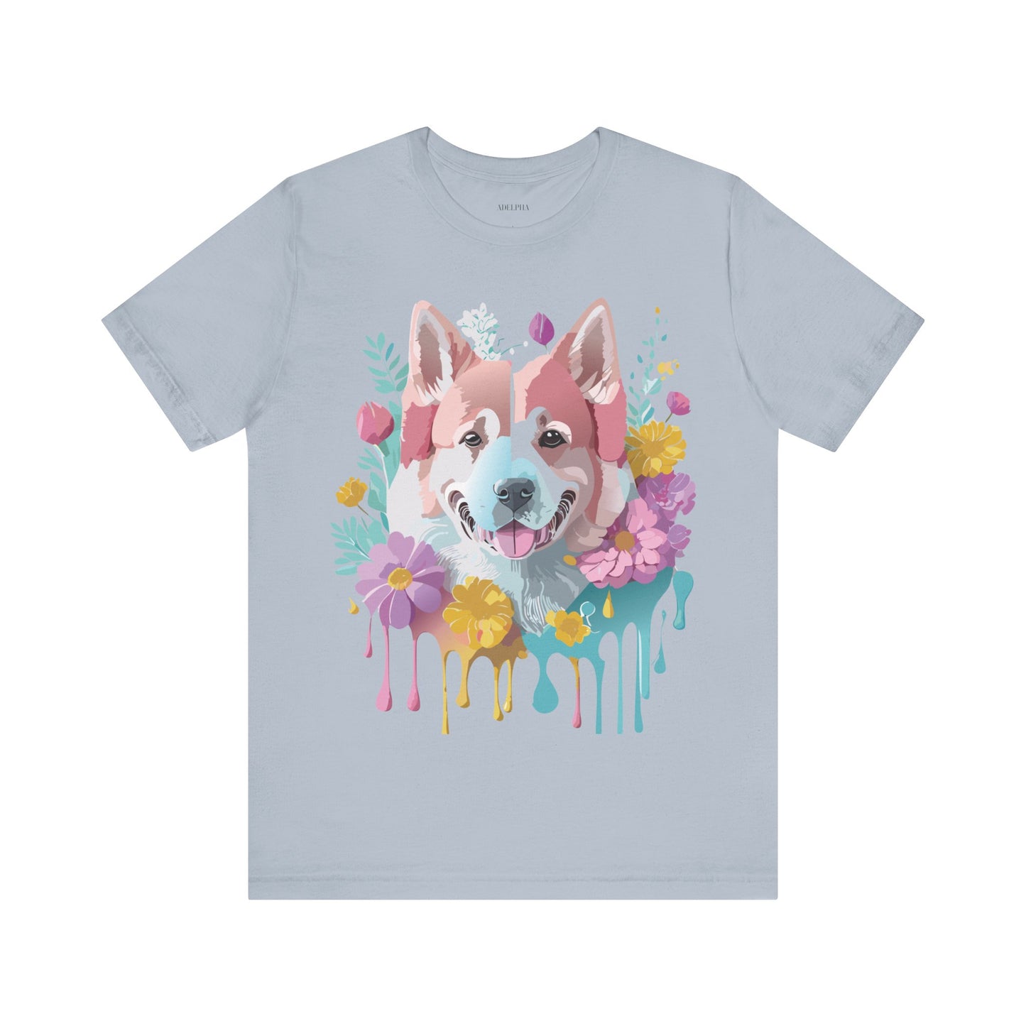 T-Shirt aus natürlicher Baumwolle mit Hund