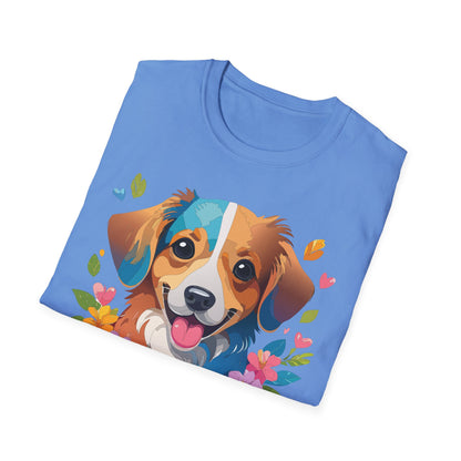 Dog Shirt Unisex Animal Tee 100 Percent Cotton Gildan Softstyle 64000
