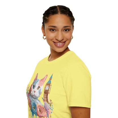 Cat Shirt Unisex Tee Softstyle 64000 Gildan Ring Spun Cotton