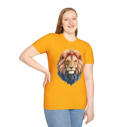 Lion Shirt Unisex Animal Tee Ring Spun Cotton Softstyle Tee Gildan