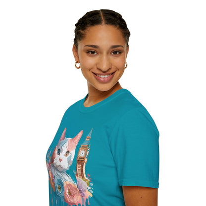 Cat Shirt Unisex Tee Softstyle 64000 Gildan Ring Spun Cotton