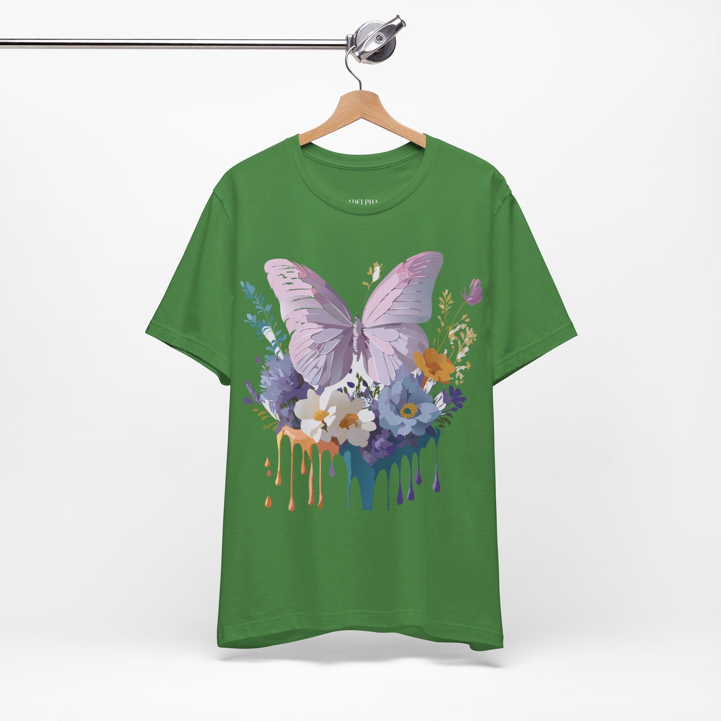 T-shirt en coton naturel avec papillon