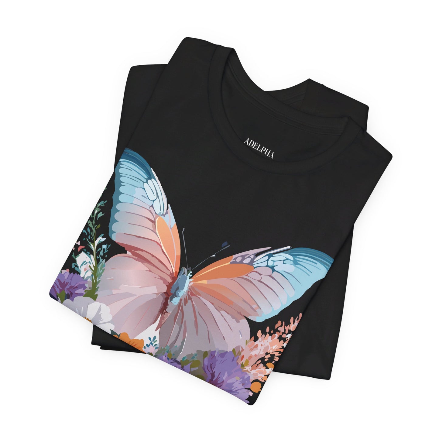 T-shirt en coton naturel avec papillon